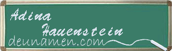 Adina Hauenstein Visitenkarte